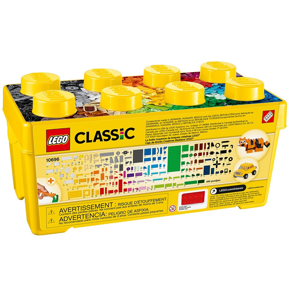 LEGO Classic 10696 (1,05kg, 484 Mảnh Ghép) Thùng Gạch Sáng Tạo Cỡ Trung