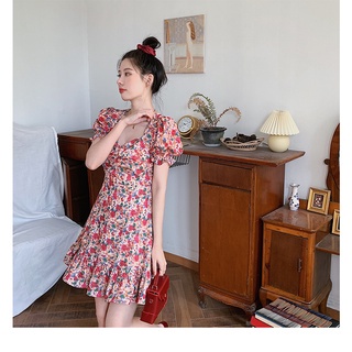 Đầm Hoa Thời Trang Pháp Cổ Điển Dành Cho Nữ