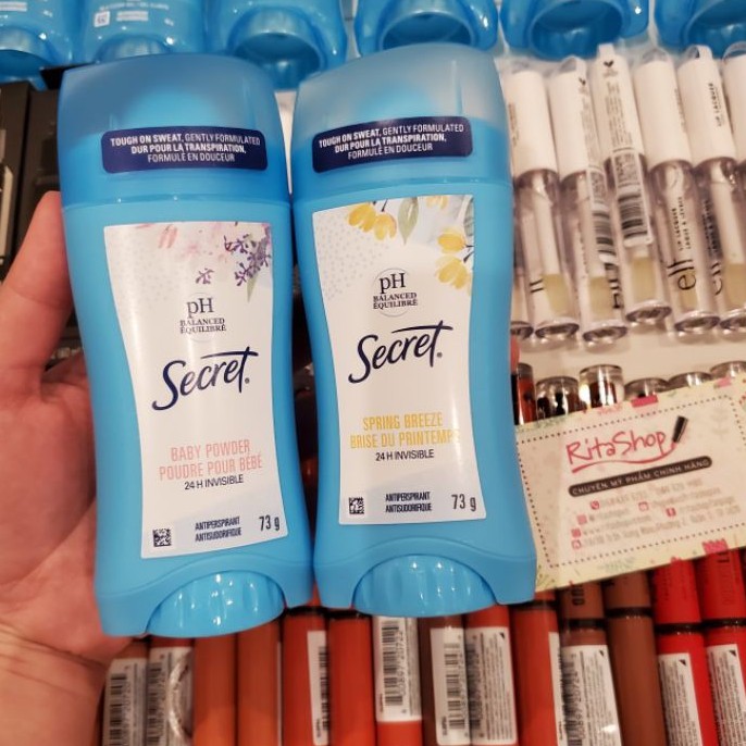 [BILL CANADA] [MẪU MỚI] Sáp lăn khử mùi Secret Invisible 73gram - Lăn Nách Sáp Secret Deodorant