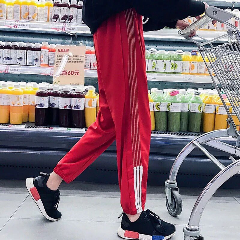 quần jogger viền chỉ lạ mắt/ quần nỉ