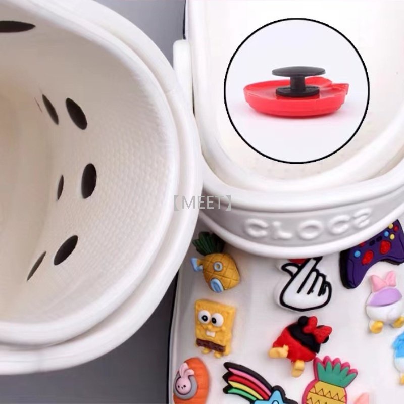[MEET] Phụ Kiện Khóa Cài Giày Crocs DIY Hình Hoạt Hình Gấu Pooh Trang Trí Hoa croc Jobz charm Cartoon