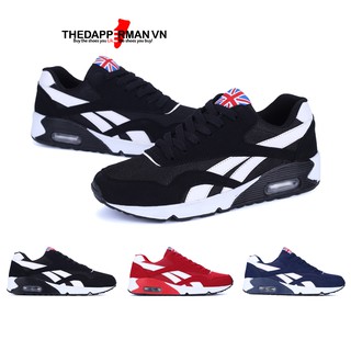Giày sneaker thể thao nam THEDAPPERMAN TDM861 chất liệu vải kết hợp da lộn, đế cao su ma sát tốt,phù hợp chạy bộ,màu đen
