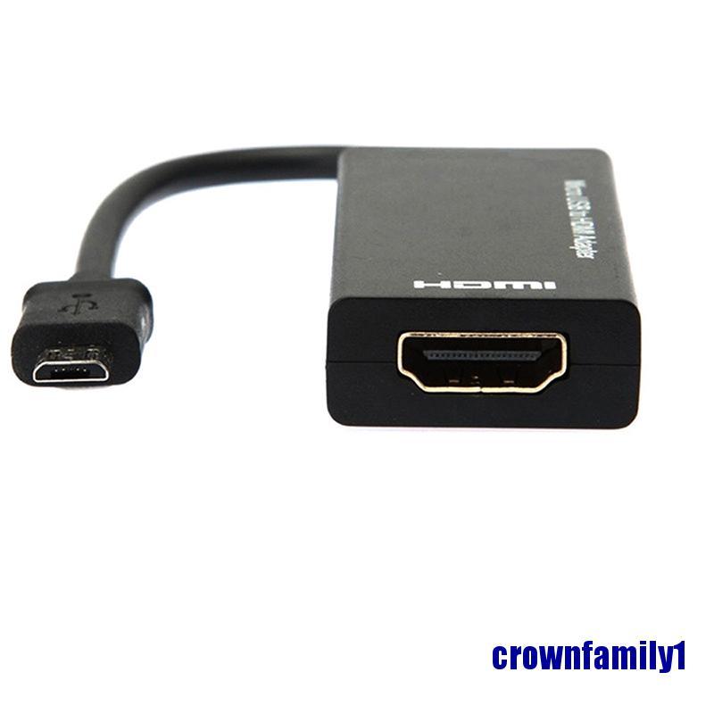< Crownfamily1 > Micro Usb To 1080p Hdmi Hdtv Cable Adapter Cho Android Huawei Samsung