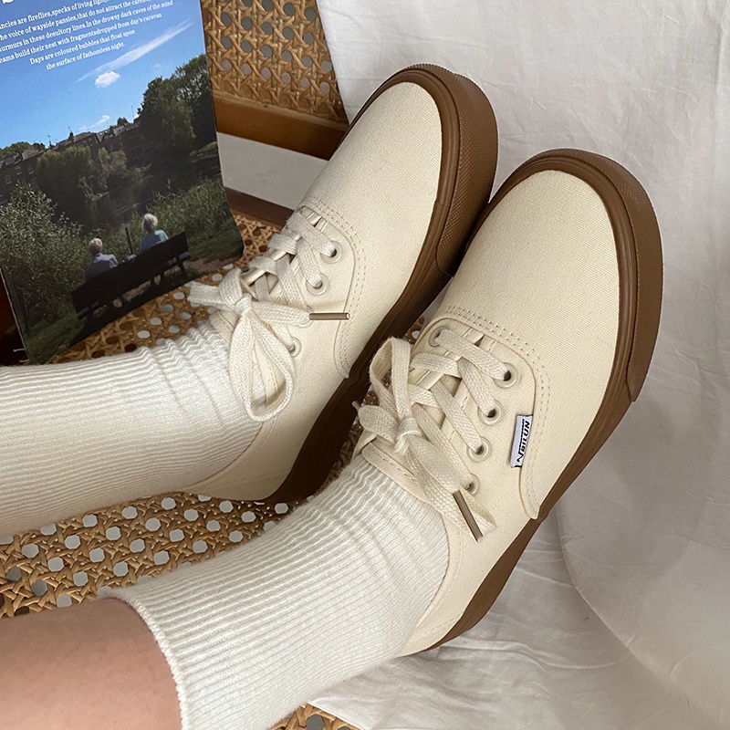 Giày thể thao nữ Ulzzang đế bằng bánh mỳ hot tred trẻ trung dễ mix đồ #fullbox