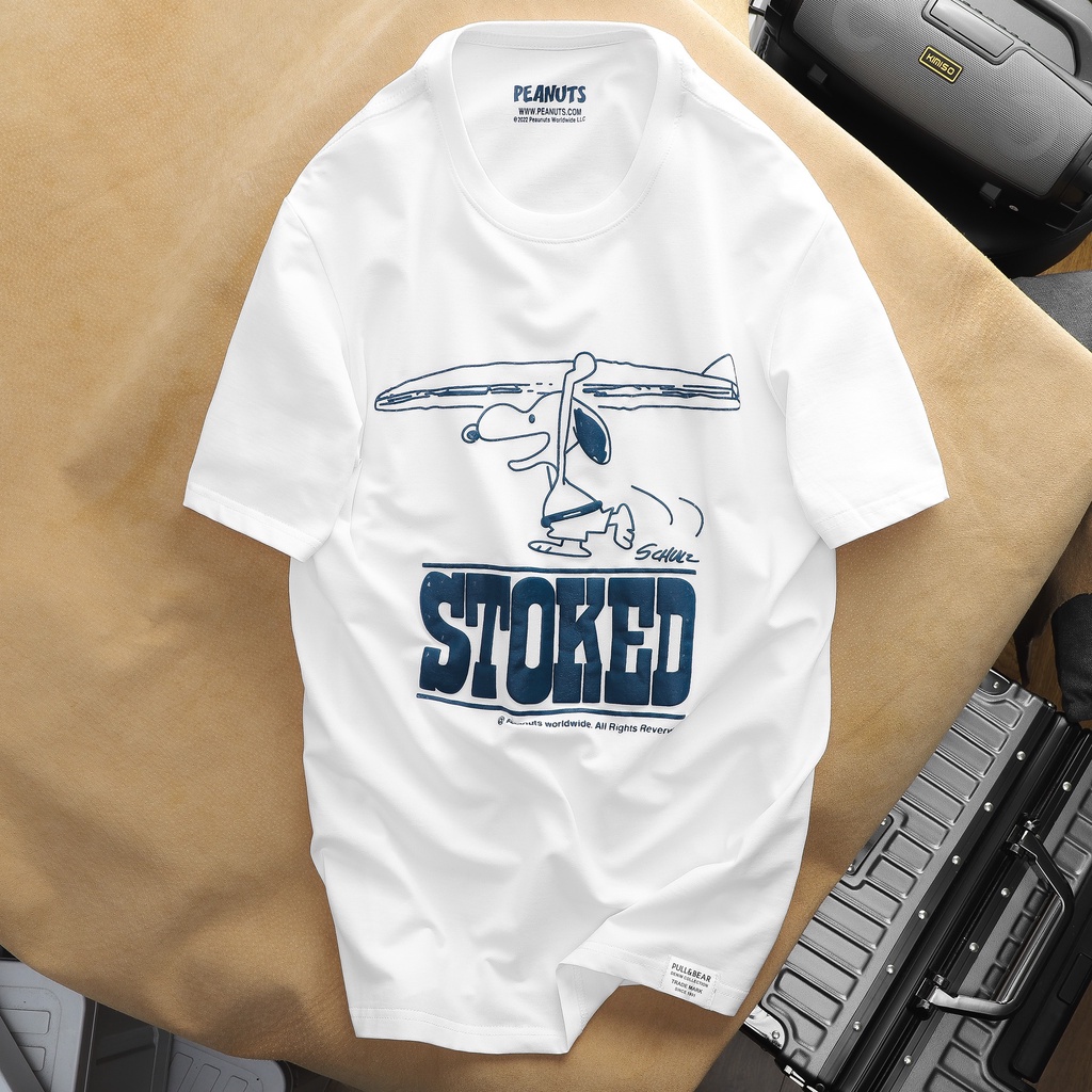 Áo thun thời trang unisex, họa tiết hoạt hình SNOPPY siêu cute, chất cotton dệt đồng bo cực đẹp 1991