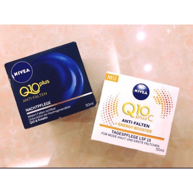 ( HÀNG CHUẨN ĐỨC)Kem Dưỡng Da Nivea Q10 Plus Anti-Falten Chống Nhăn (Ngày-Đêm)