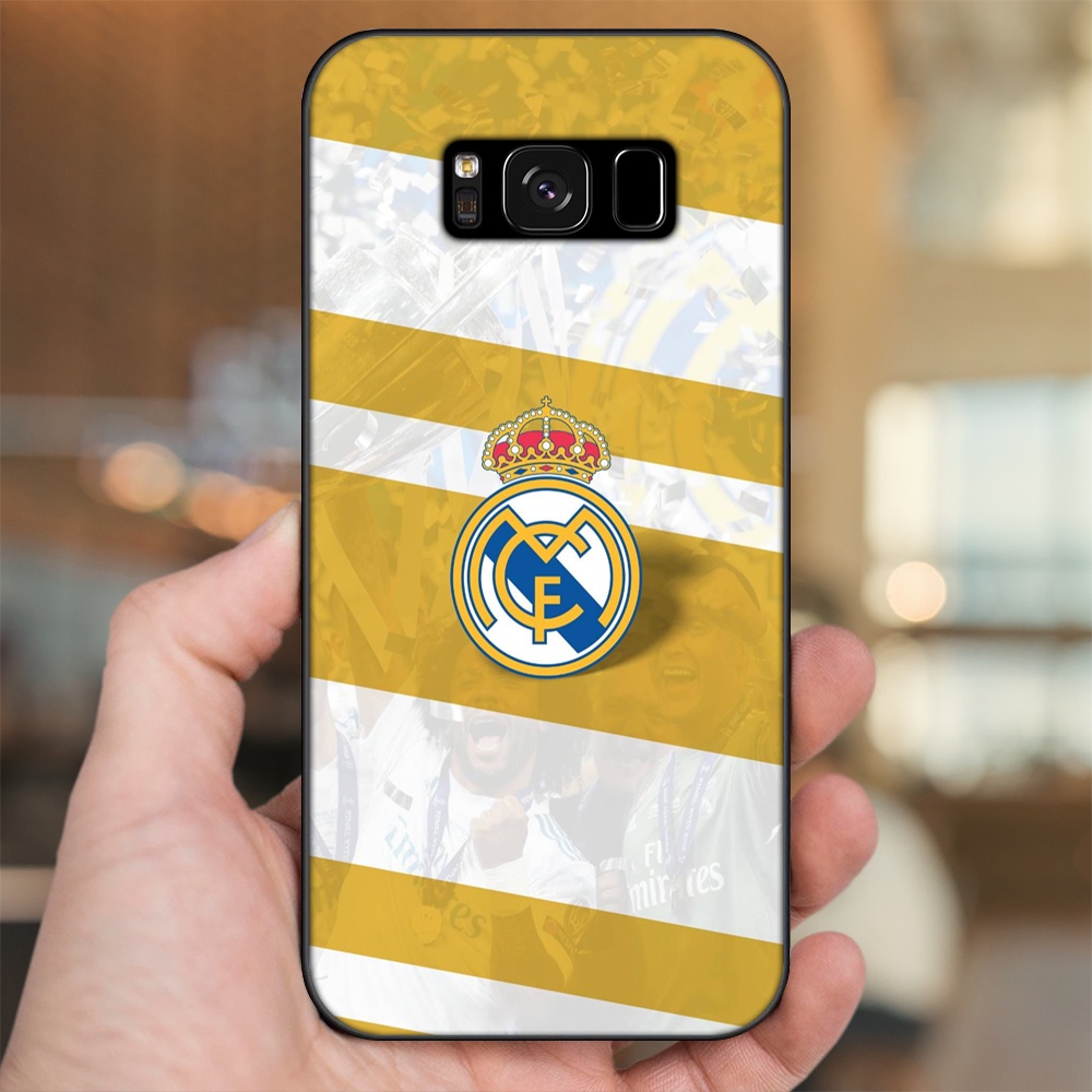 Ốp lưng Samsung S8, S8 Plus viền đen in hình Real Madrid