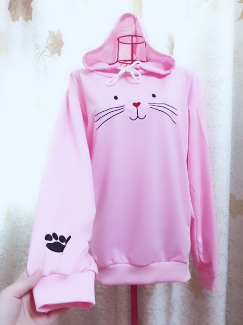 Áo nỉ mèo dễ thương