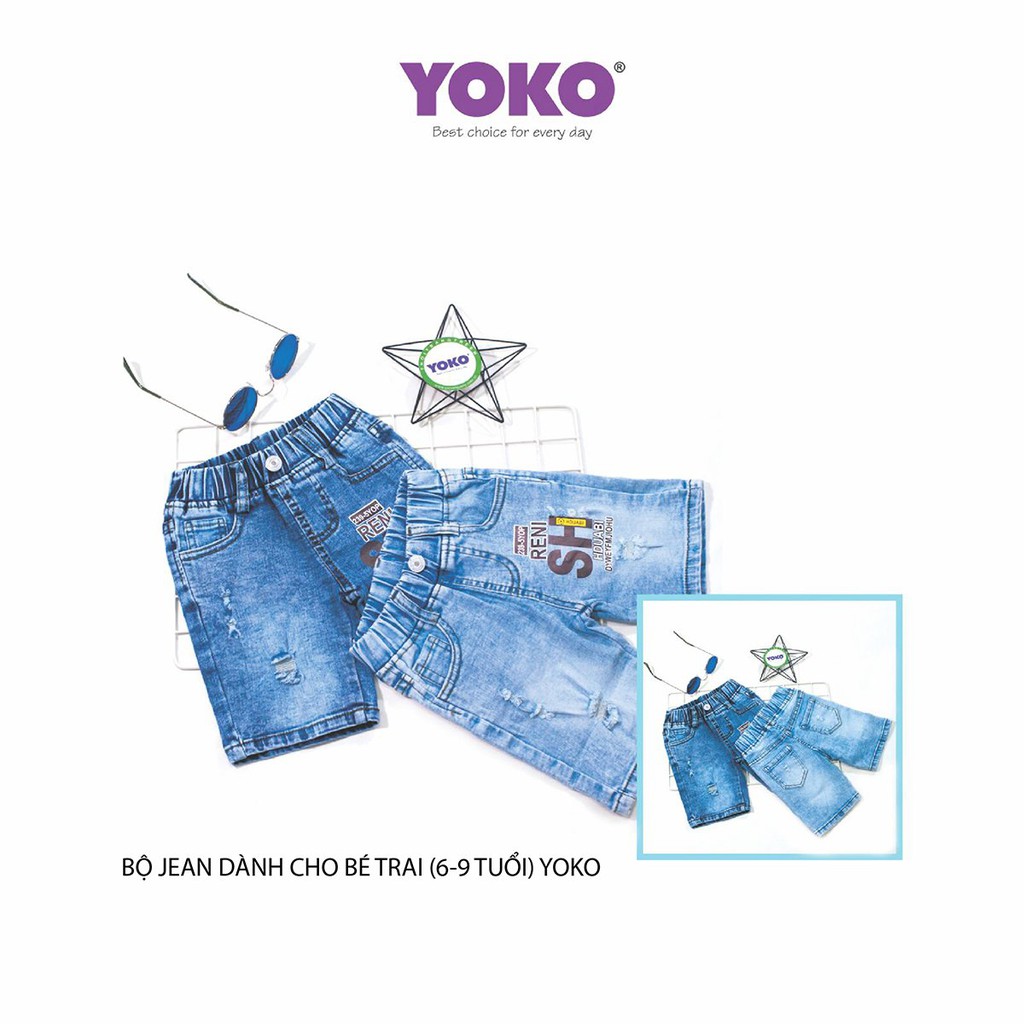 Quần Jean Lửng Bé Trai SH (6-9 Tuổi) YOKO KID’S FASHION JE114