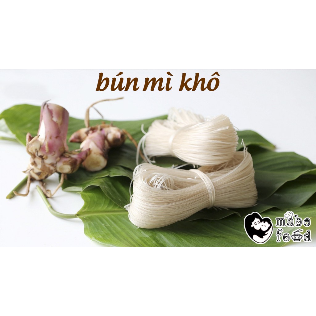 Bún mì khô 200gr , Bún số 8 sạch nguyên liệu sản xuất 100% từ gạo - MaBe Food