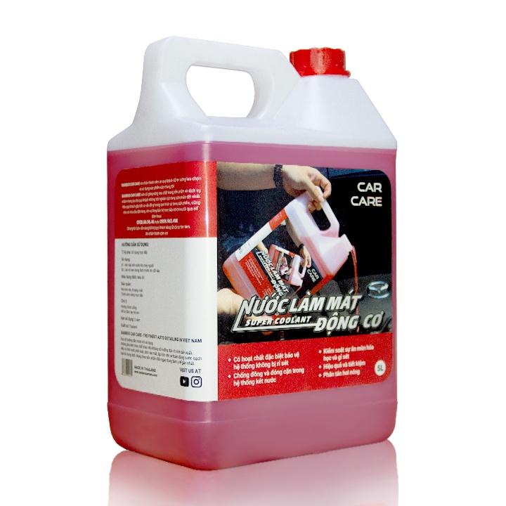 Nước làm mát động cơ ô tô màu đỏ CAR CARE [5 Lít] ✅