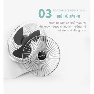 💥 Bảo Hành 1 Đổi 1💥 Quạt Tích Điện mini SUPER Fan, 3 Chế Độ Gió Mạnh Mẽ, Nhỏ gọn Tiện Lợi, An Toàn Khi Sử Dụng, Mới 2021 | BigBuy360 - bigbuy360.vn