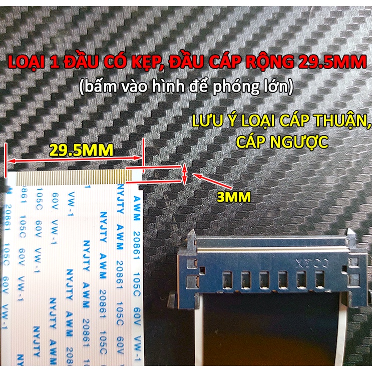 Cáp dẹt 51 chân thay cáp tín hiệu màn hình của TV Ti vi 4K ( màn hình LCD / LED ) và các thiết bị khác