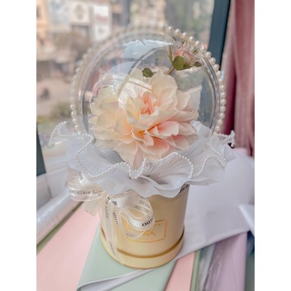 Dây hạt ngọc dài 50cm gắn bó hoa khô, hoa sáp trang trí
