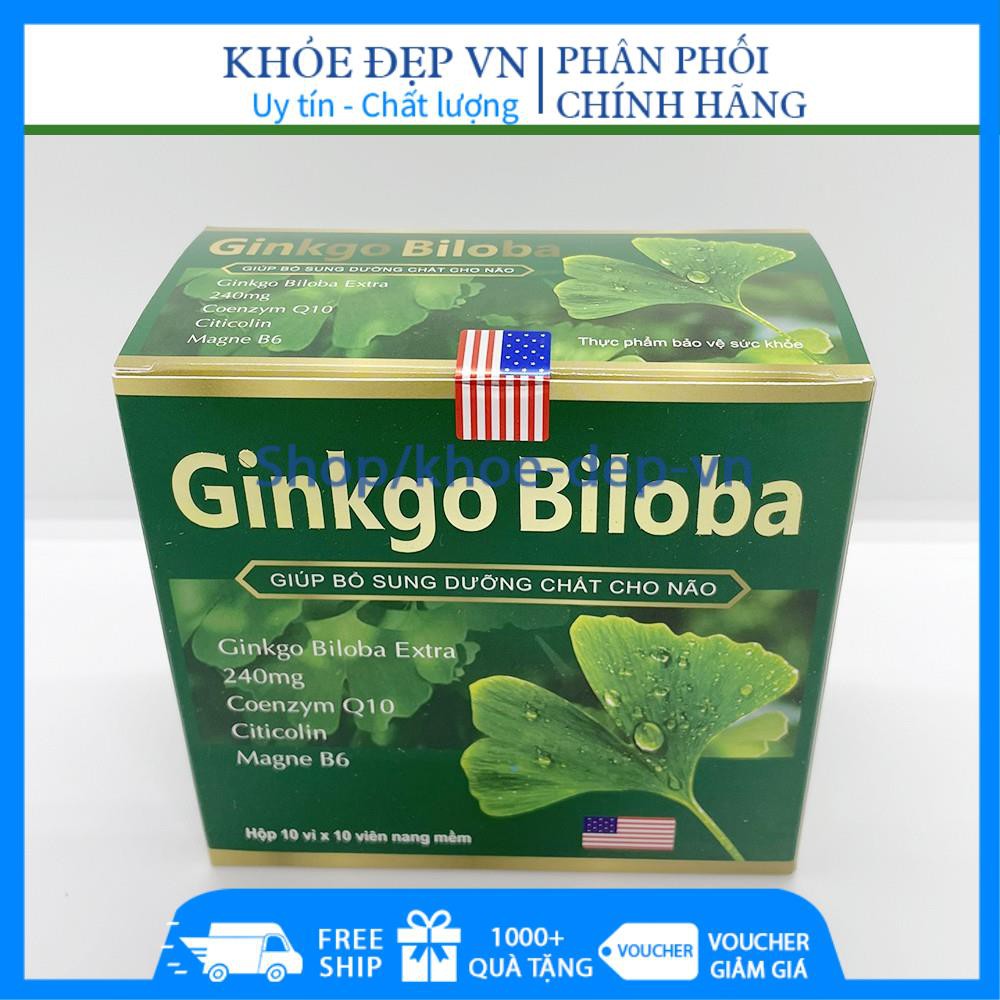 Hoạt huyết dưỡng não Ginkgo Biloba Extract 240mg - Hộp Xanh lá 100 viên