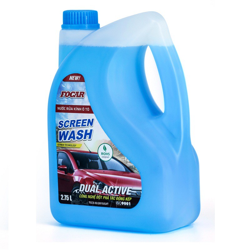 Bộ 2 sản phẩm Nước rửa kính oto Focar 2.75L + Dung dịch vệ sinh động cơ  Engine Cleaner 500ml