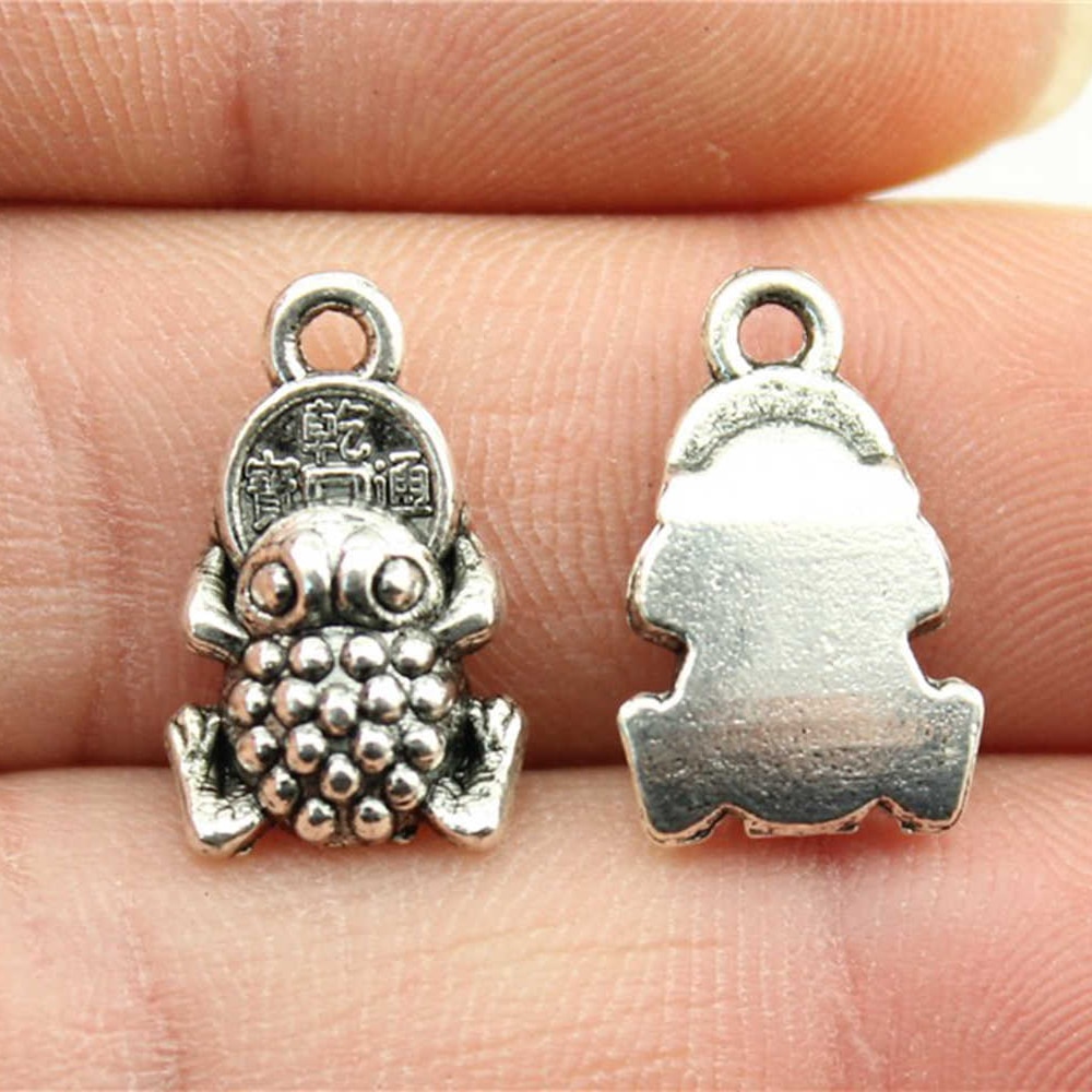 CHARMS CHARMS CHARMS Bộ 10 Mặt Dây Chuyền Hình Đồng Tiền May Mắn 17x11mm