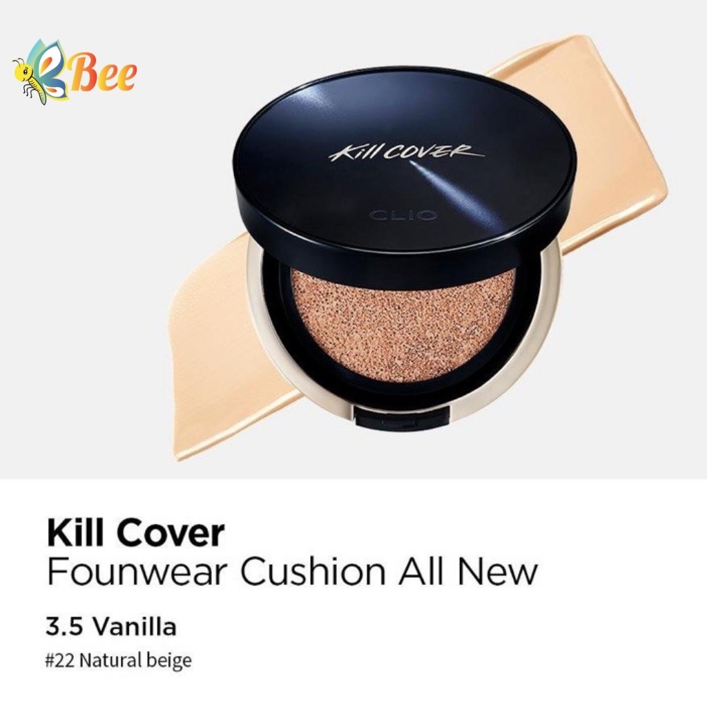 [New Version] Phấn nước che khuyết điểm CLIO Kill Cover Founwear Cushion All New Set 2 Lõi