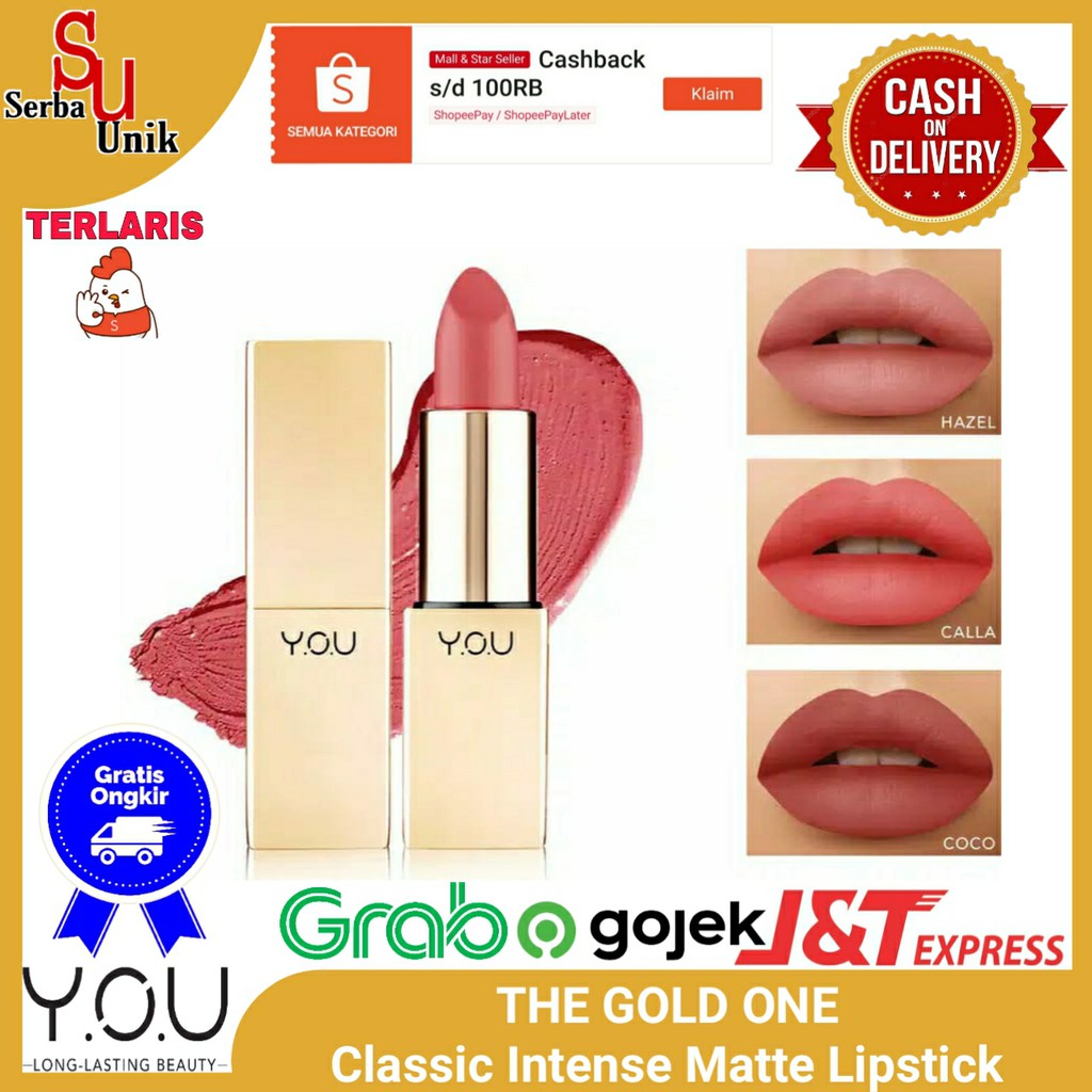 (hàng Mới Về) Son Lì Thiết Kế Vỏ Màu Vàng Đồng Cổ Điển | BigBuy360 - bigbuy360.vn