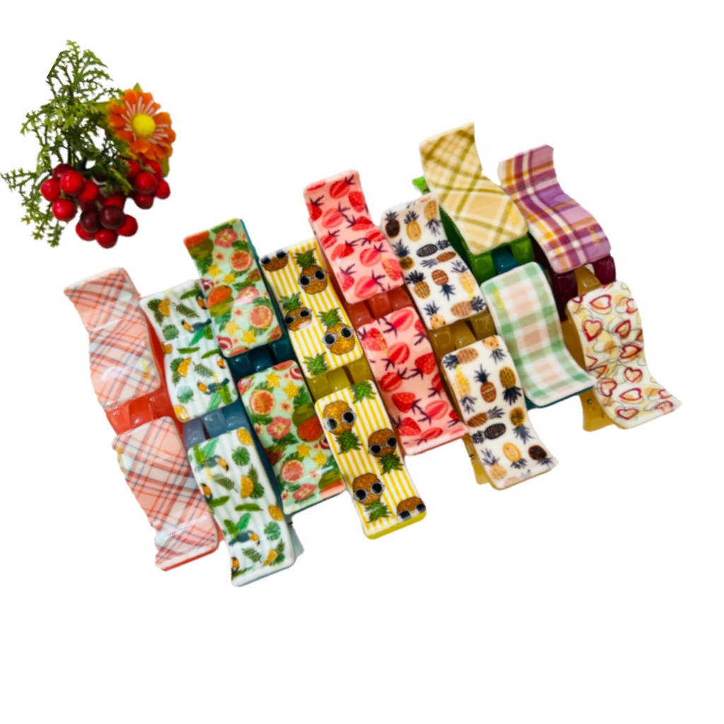 [Hình thật] Kẹp tóc càng cua 3 răng 3D cao cấp honey nhiều hình dễ thương K3R - Kẹp càng cua hoạt hình