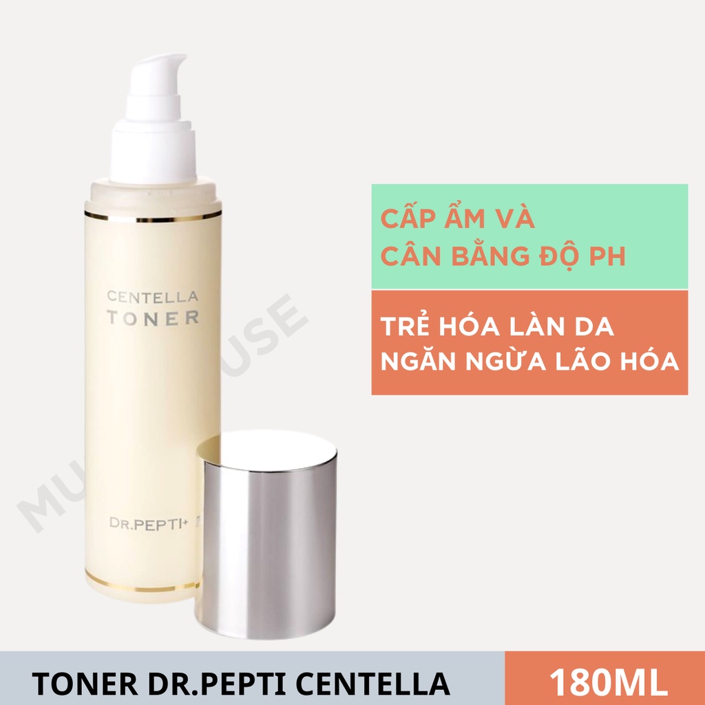 Nước Hoa Hồng Centella Toner Dr.pepti 180ml Hàn Quốc Muse House