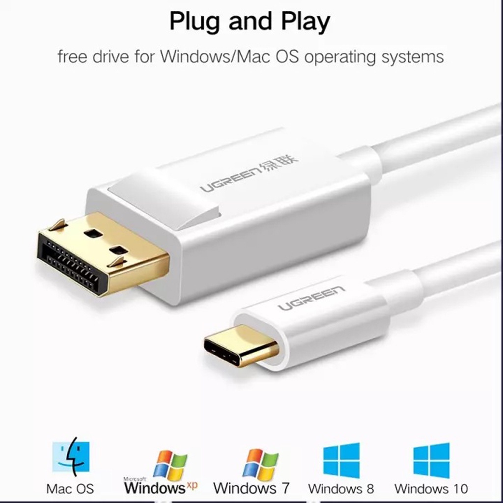 Cáp USB Type C to Displayport Cao Cấp UGREEN 40420