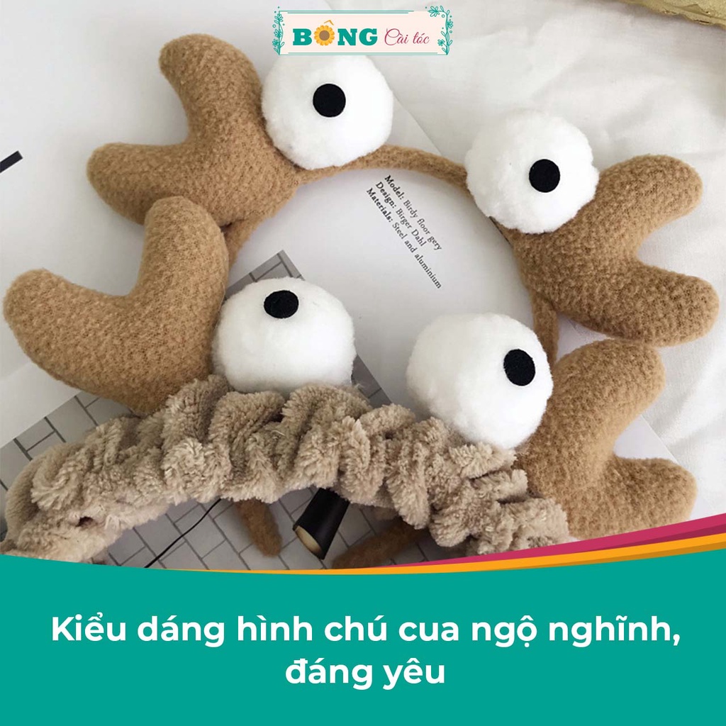 Băng đô rửa mặt hình cua màu sắc pastel phong cách Hàn Quốc BD60 - Bờm tóc BÔNG Cài Tóc