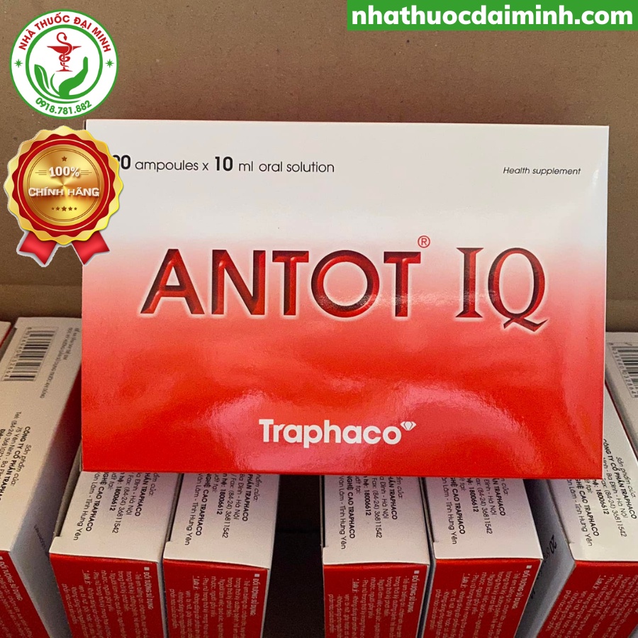 Antot IQ Traphaco Hộp 20 Ống - Siro Bồi Bổ Trí Não Cho Trẻ