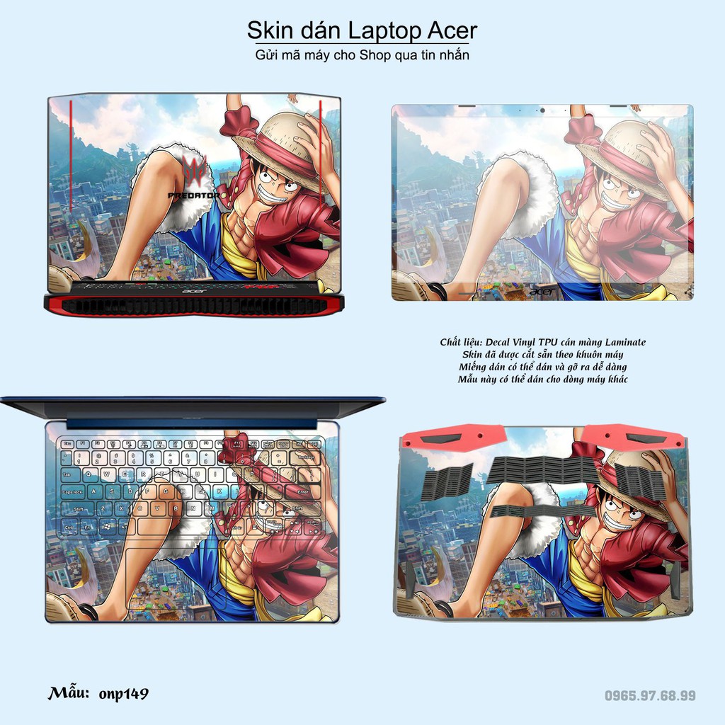 Skin dán Laptop Acer in hình One Piece _nhiều mẫu 18 (inbox mã máy cho Shop)