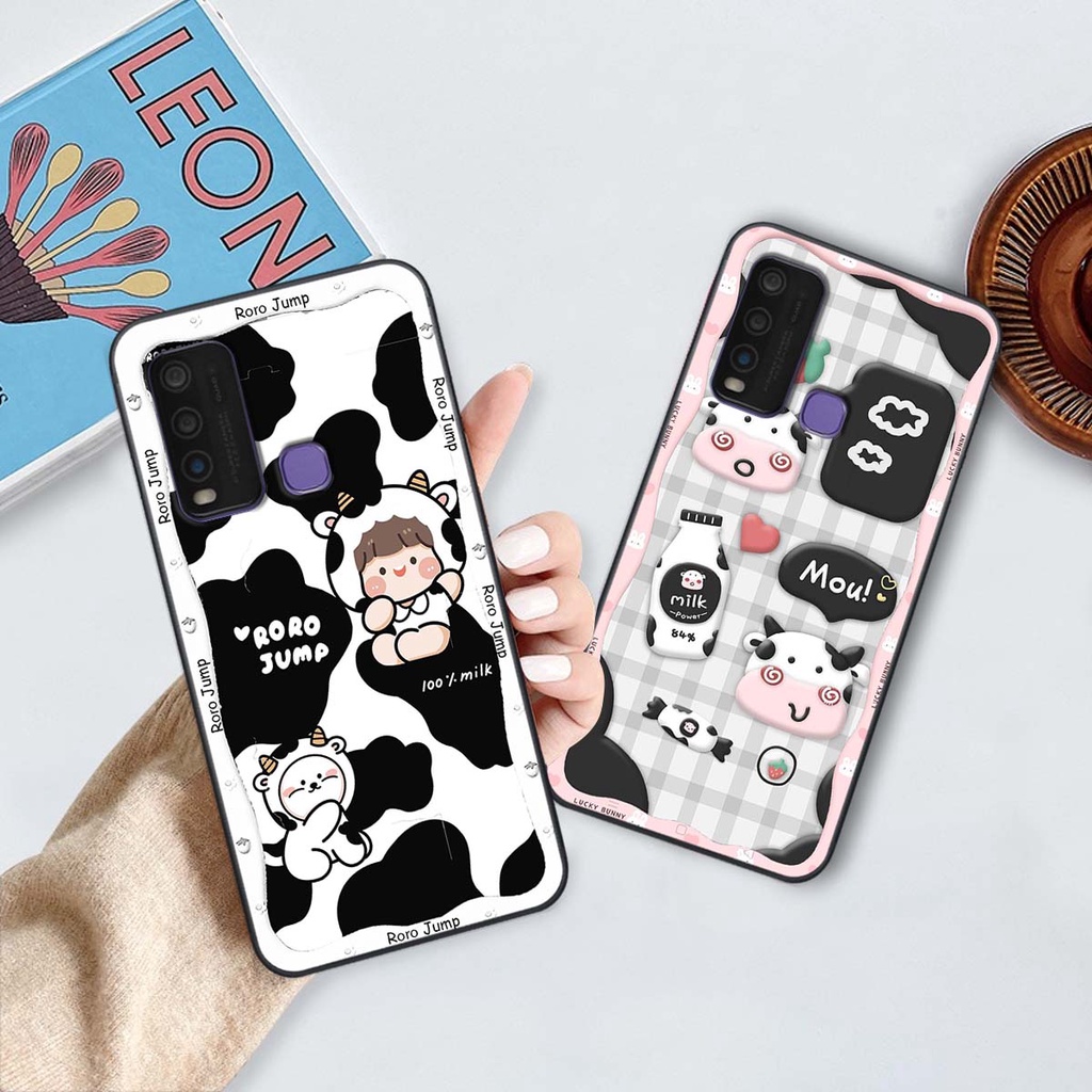 Ốp lưng Vivo Y30 / Y50 in hình gấu cute,bò sữa 3D cute dễ thương bảo vệ điện thoại.