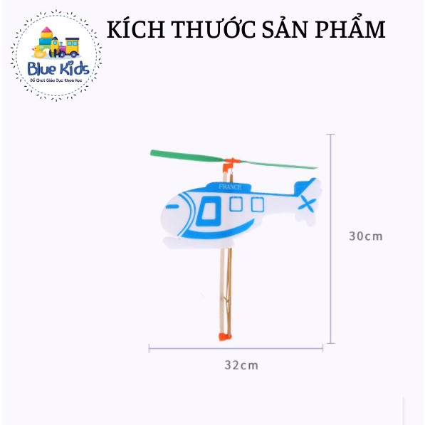 Đồ chơi khoa học STEAM tự làm trực thăng bay bằng dây chun, kích thích sáng tạo và phát triển trí tuệ