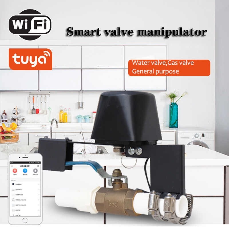 Van nước tự động Tuya, kết nối wifi, điều khiển tắt mở van nước tự động qua điện thoại