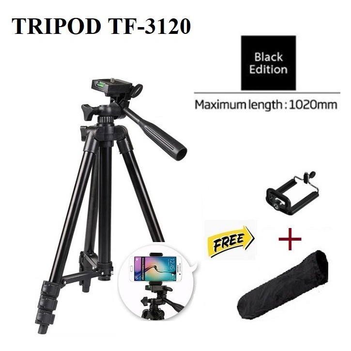 Giá Đỡ Ba Chân Bằng Hợp Kim Nhôm 3120 Cho Điện Thoại Thông Minh / Dslr / Camera / Video