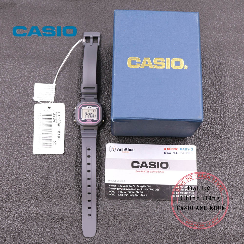 Đồng hồ điện tử nữ Casio LA-20WH-8ADF dây nhựa