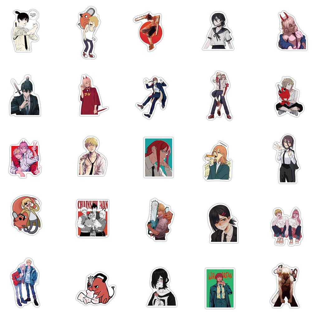 Set 50 / 25 / 10 miếng dán họa tiết hoạt hình graffiti chống thấm nước trang trí vali / ván trượt / đàn ghi ta / xe máy