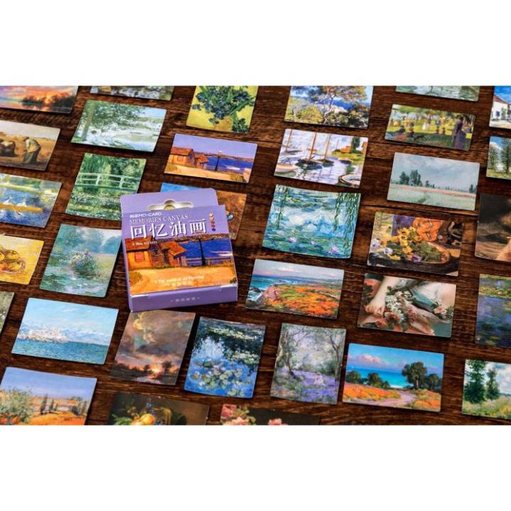 Bộ 46 sticker tranh nghệ thuật E107
