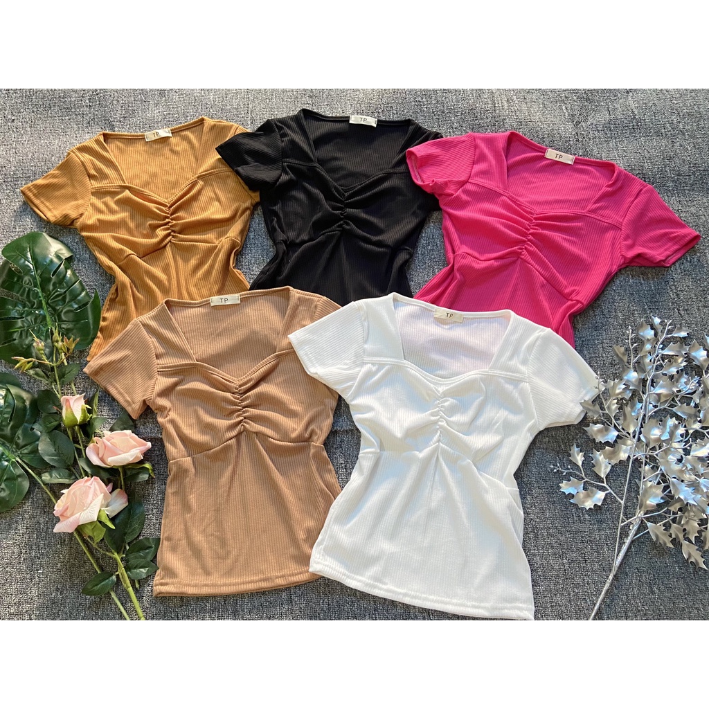 Áo thun gân, ôm body, kiểu len tăm, áo mặc đi chơi Yuri | BigBuy360 - bigbuy360.vn