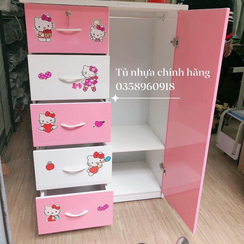 Tủ Nhựa Đài Loan Trẻ Em 5N1C Tiện Lợi Chịu Lực Tốt Tủ Đựng Quần Áo Dành Cho Bé Trai Bé Gái