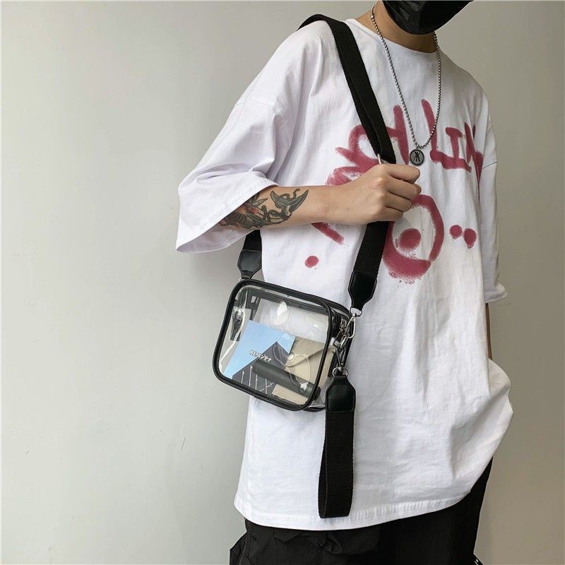 Túi Đeo Chéo Trong Suốt Phong Cách Hip Hop Thời Trang Ulzzang Cao Cấp Cho Nam TA037