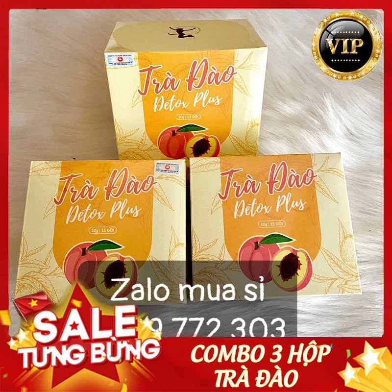 COMBO 3 hộp trà đào giảm cân Detox Plus ⚡LOẠI NGON⚡ đốt cháy nhiều calo hỗ trợ quá trình giảm cân hiệu quả.