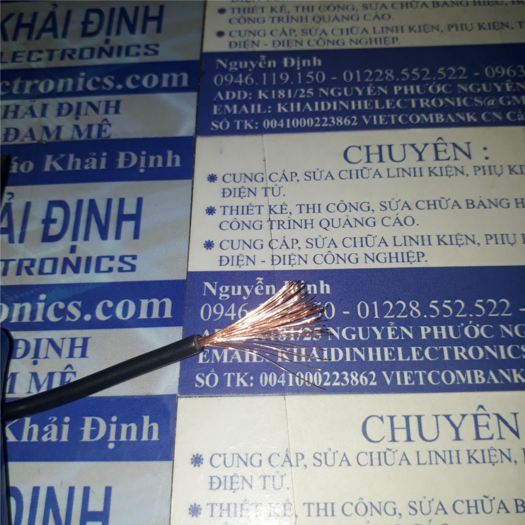 dây điện đơn RV (SỢI ĐỒNG NHỎ) 1,5mm đen/đỏ (nguyên cuộn 100m) kde4028a
