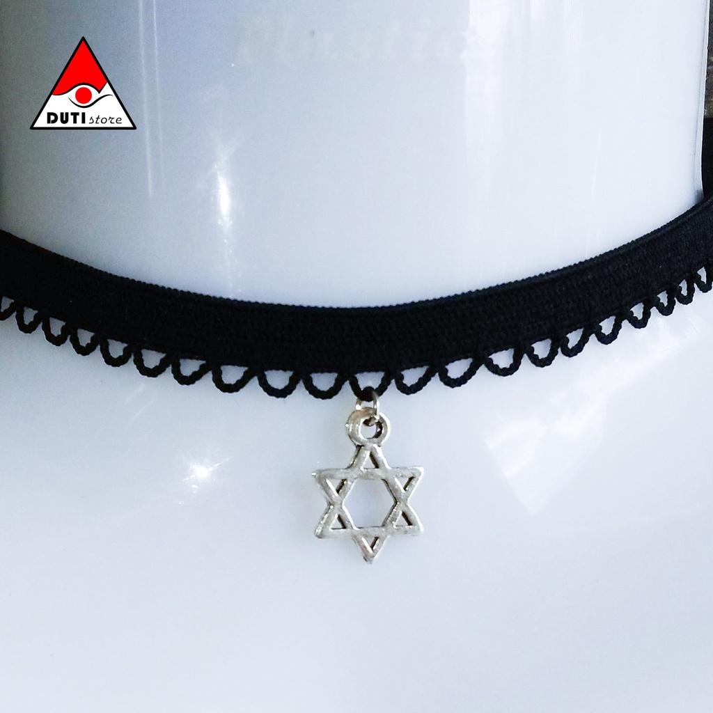 Vòng cổ Choker ren Dutios đính đá Mắt Mèo DRC001 [Chọn mặt treo khác vui lòng inbox]