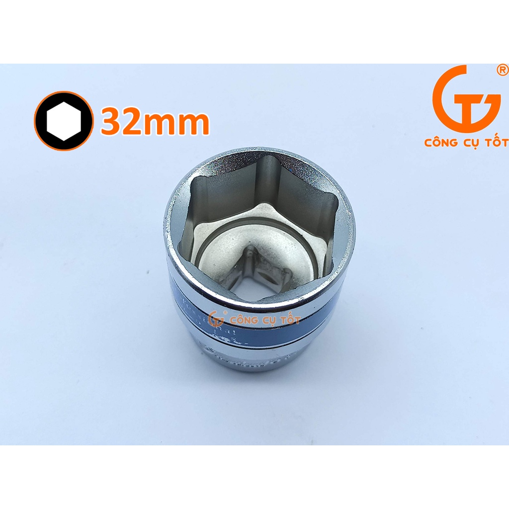 Bộ 19 đầu tuýp lục giác Standard 1/2inch 8-32mm
