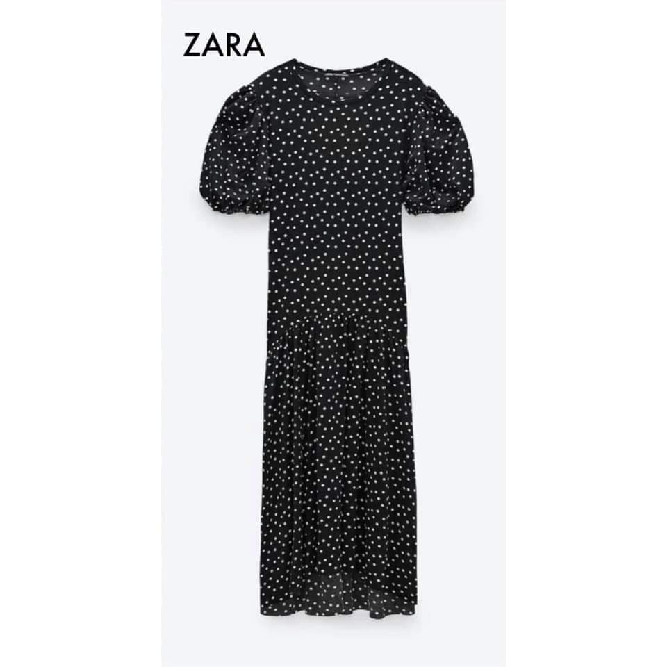 VÁY CHẤM BI ZARA DÁNG DÀI