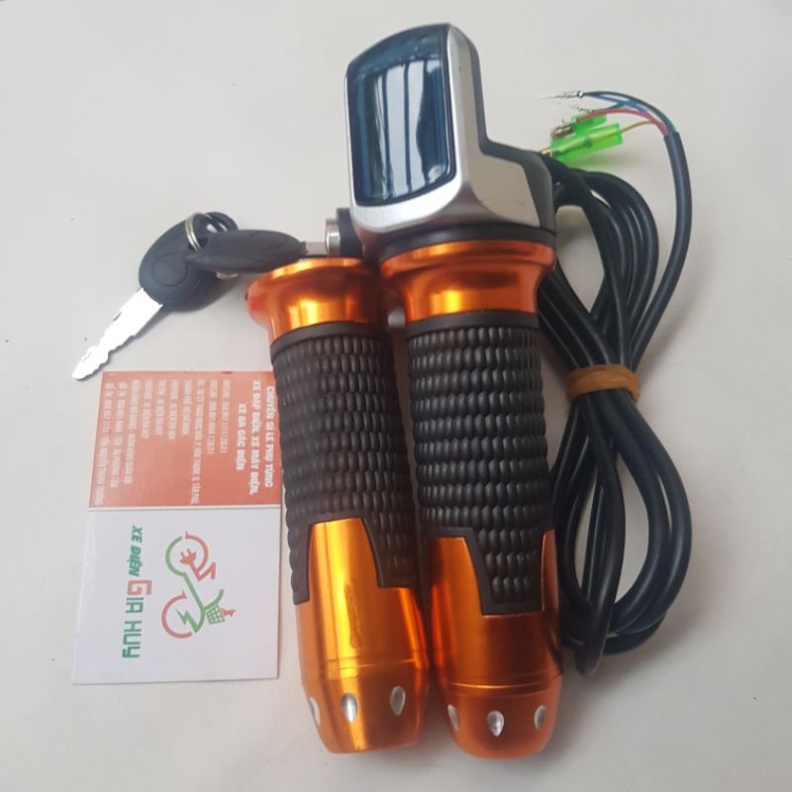 Tay Ga Báo Bình 48V Xe Đạp Điện Có Ổ khóa XE ĐIỆN HUY