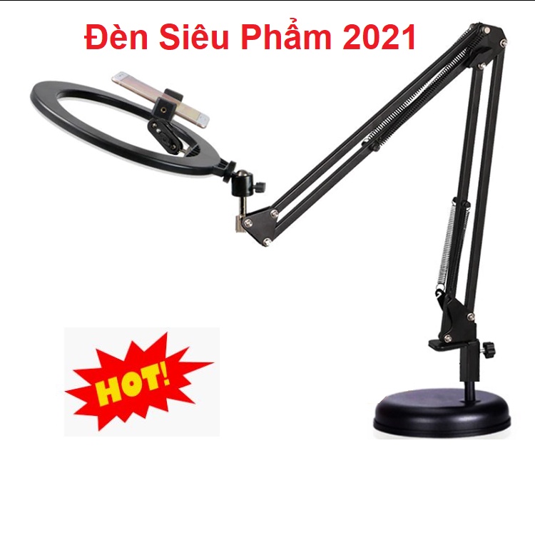 Đèn Để Bàn 26cm Xoay 360 Độ, Tặng Kèm Kẹp Điện Thoại - Đèn Học Đa Năng Gấp Gọn - Make Up - Quay Livestream Tiktok