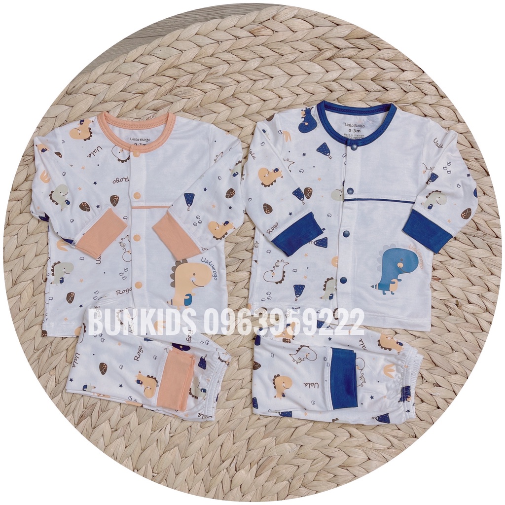 Bộ cài giữa UALA &amp; ROGO sơ sinh vải cotton hè mỏng mát 2041