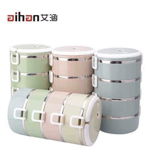 hộp đựng cơm văn phòng 4 tầng cạp lồng đựng cơm 4 ngăn inox cặp lồng giữ nhiệt cà mèn giữ nhiệt Siêu đẹp