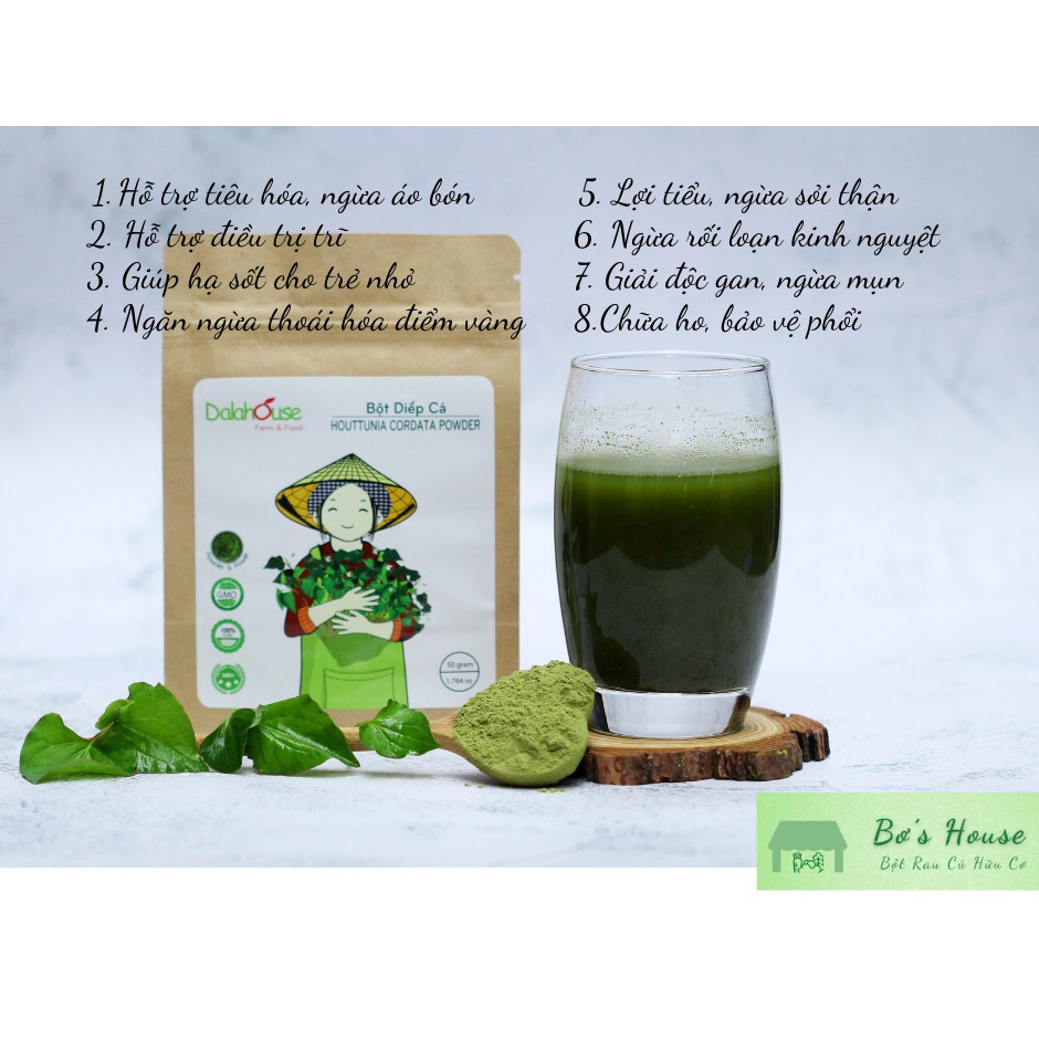 Bột Diếp Cá 100% Organic (60gr) (Chia 20 gói nhỏ)