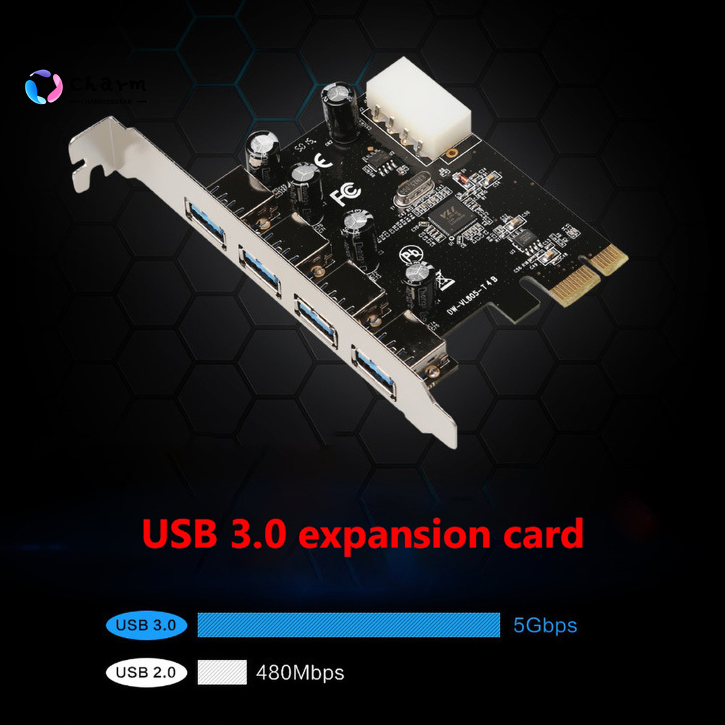 [CI] Availble 4 Port 5Gbps USB 3.0 PCI-E Expansion Express Card Adapter for Windows 7/XP/Vista